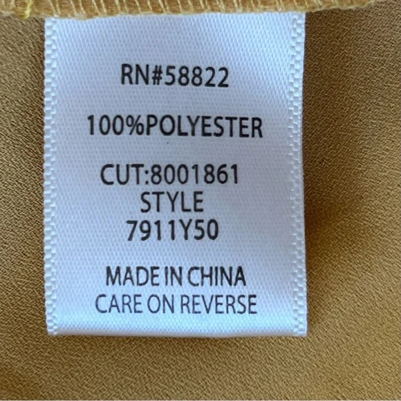 Max Studio Yellow Floral Midi Dress flutter sleeve feminine cottagecore XL - Picture 9 of 9